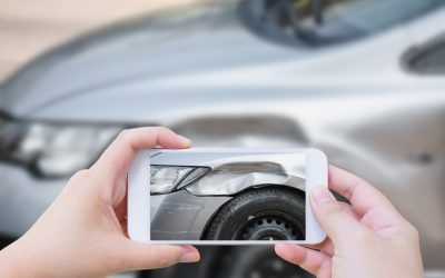 Fotografías en un accidente de tráfico.